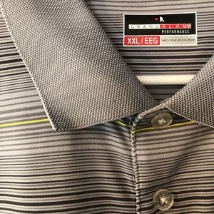 NEW Grand Slam Performance XXL Striped Golf Polo
